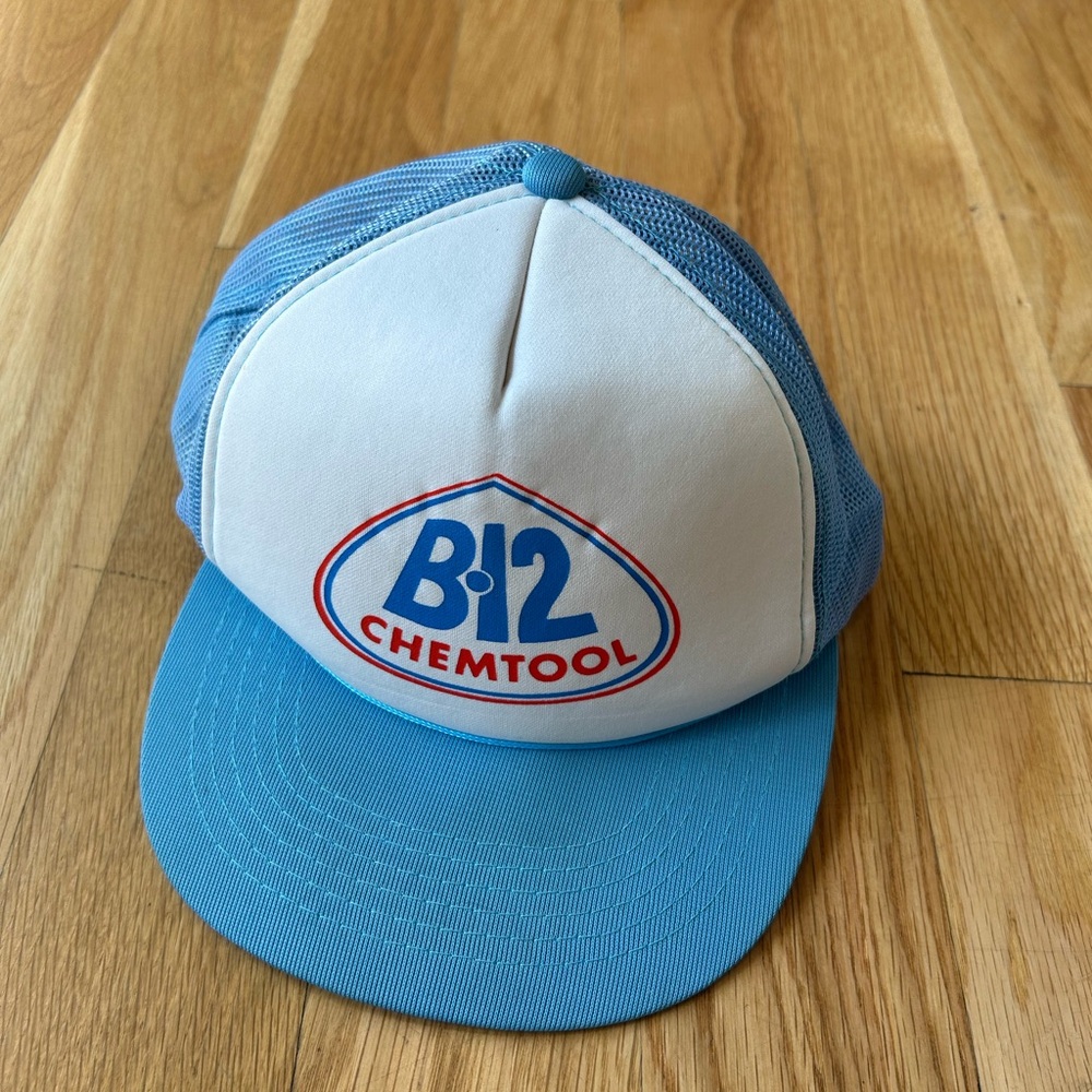 Blue and White B12 Chemtool Trucker Hat